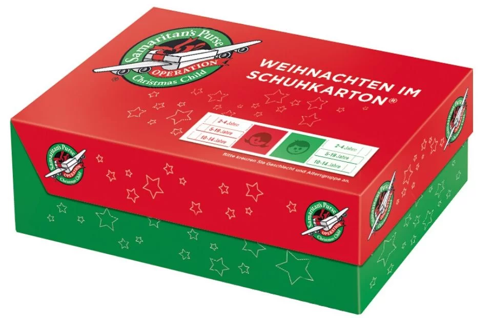 Box-to-go von "Weihnachten im Schuhkarton"